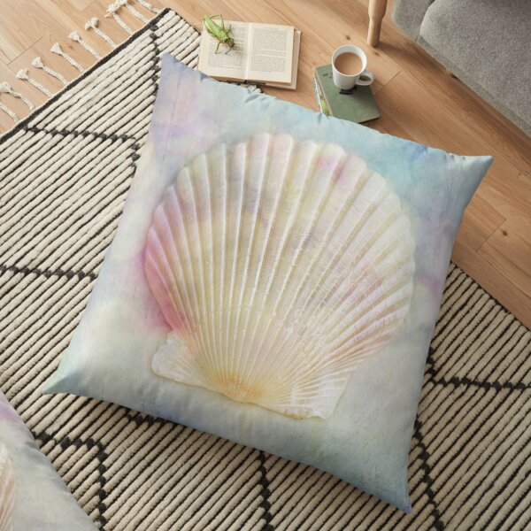 Coquillage pétoncle arc-en-ciel Coussin de sol