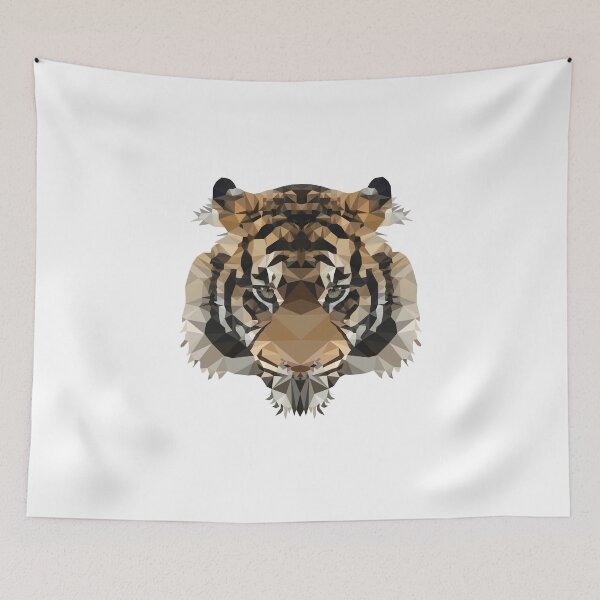 Item preview, Tiger tiger head big cat from Africa polygon design designed and sold by AxzoGerman.