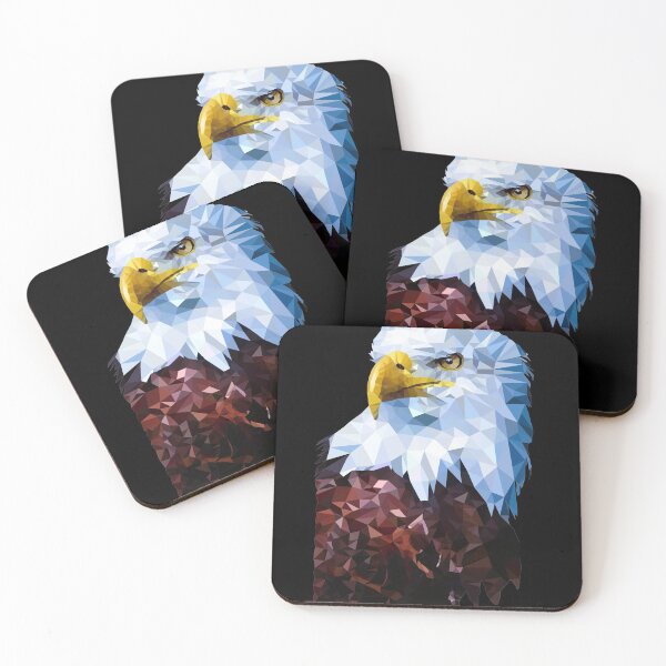 Item preview, Eagle white eagle head bald eagle polygon design designed and sold by AxzoGerman.