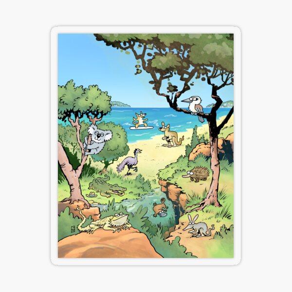Australian Animals Transparent Sticker