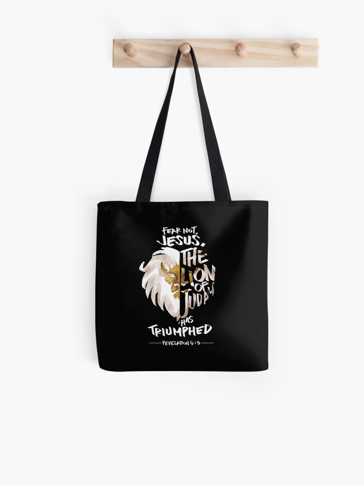 Thumbnail 1 of 2, Tote Bag, Jesus is the Lion of Judah Christian Gifts designed and sold by TCCPublishing.