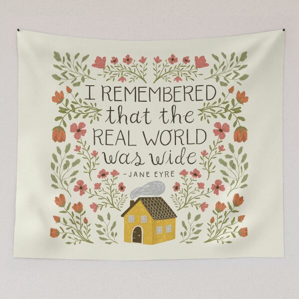 Item preview, Jane Eyre "World Was Wide" Quote designed and sold by ohjessmarie.