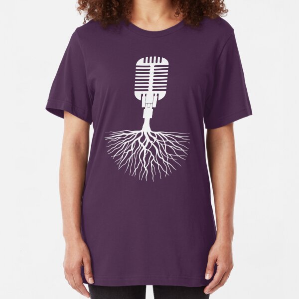 Musical Roots (Microphone) Slim Fit T-Shirt