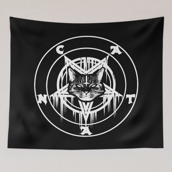 Item preview, Satanic Baphomet cat CATAN 666 designed and sold by Skady666.