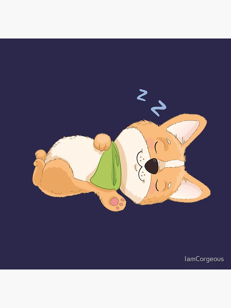 Cute sleeping cartoon corgi puppy. So sleepy. Funny cartoon dog for kids and babies. Cute sleeping cartoon corgi puppy. So sleepy. Funny cartoon dog for kids and babies.