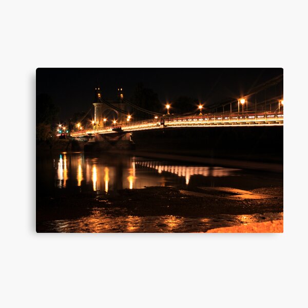 The Hammersmith Bridge over river Thames, London Canvas Print