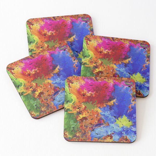 Item preview, Colorful Abstract Flowers Painting Artistic designed and sold by livianasgifts.