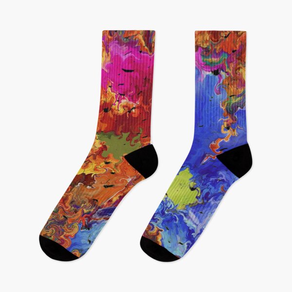 Item preview, Colorful Abstract Flowers Painting Artistic designed and sold by livianasgifts.
