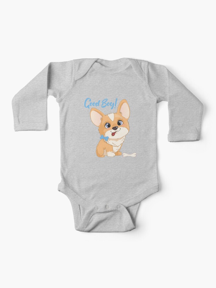 Good boy Cute cartoon corgi puppy. Funny cartoon dog for kids and