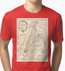 Camiseta de tejido mixto Vintage Map of New York City (1893)