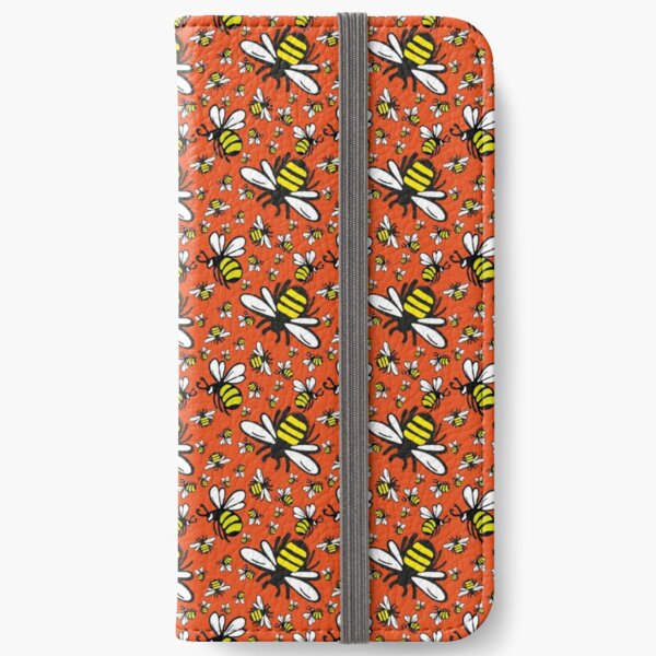 Buzzy Bee and his little ones in ORANGE iPhone Wallet