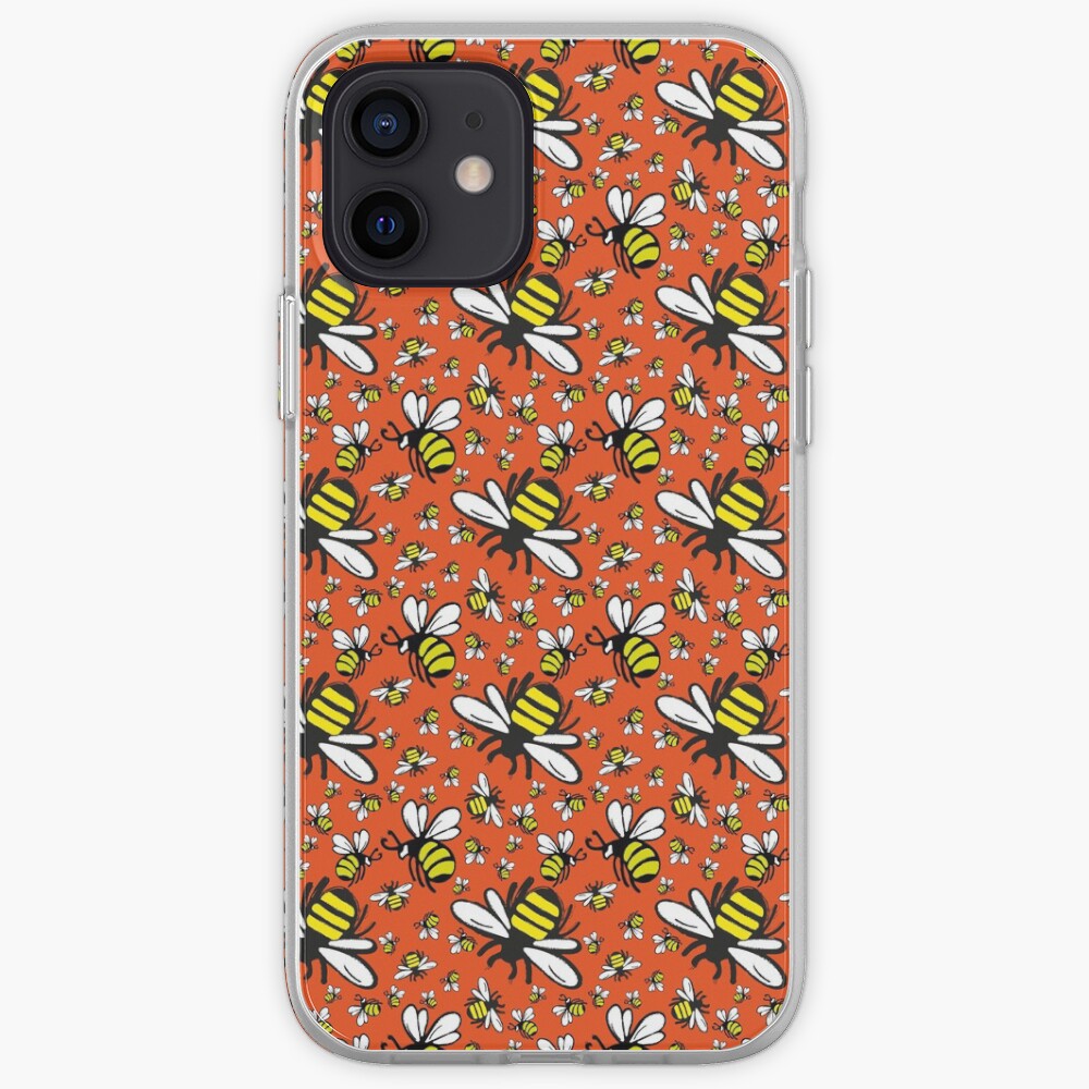 Buzzy Bee and his little ones in ORANGE iPhone Case & Cover