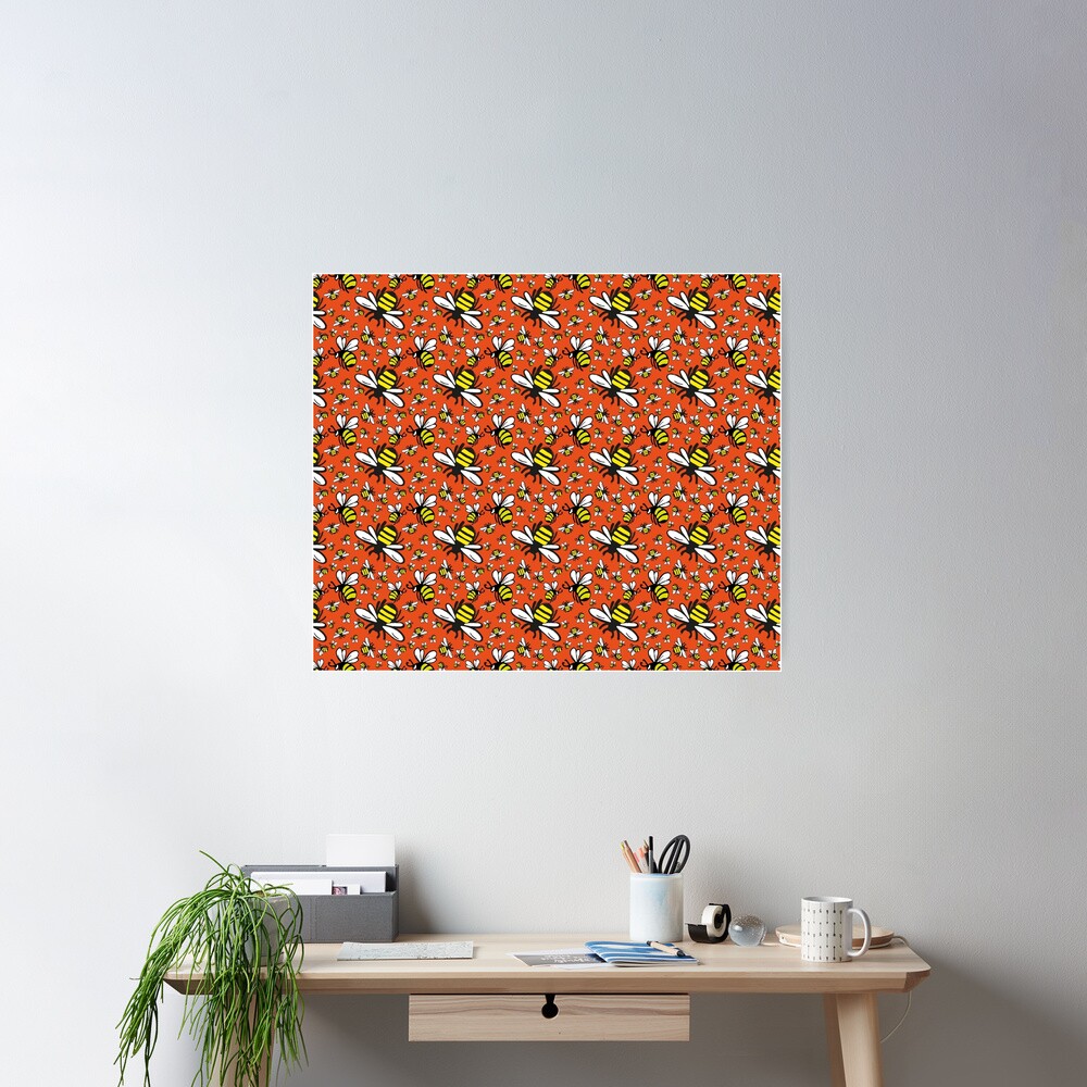 Buzzy Bee and his little ones in ORANGE Poster