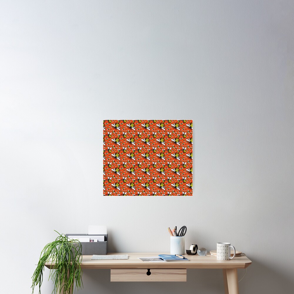 Buzzy Bee and his little ones in ORANGE Poster