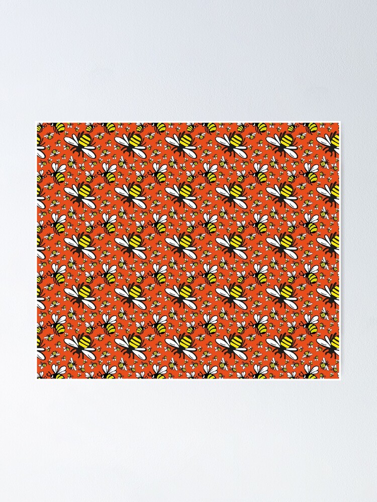 Alternate view of Buzzy Bee and his little ones in ORANGE Poster