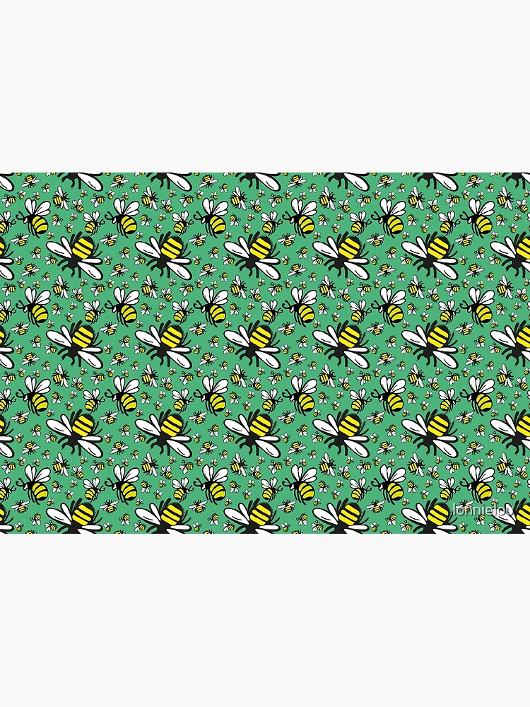 Buzzy Bee and his little ones in VIBRANT MINT GREEN by lonnielou