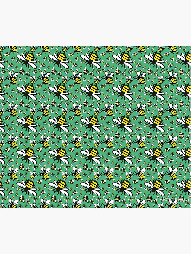 Buzzy Bee and his little ones in VIBRANT MINT GREEN by lonnielou