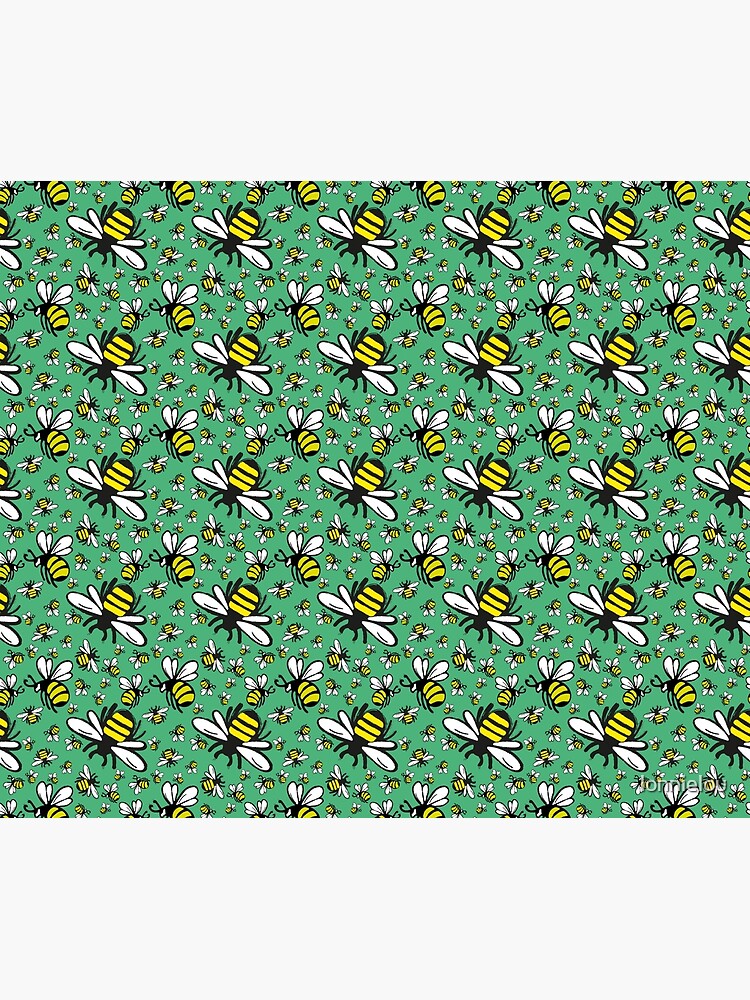 Buzzy Bee and his little ones in VIBRANT MINT GREEN by lonnielou