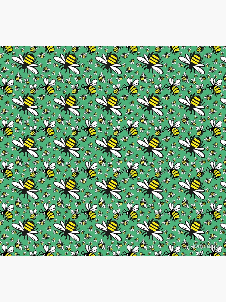 Buzzy Bee and his little ones in VIBRANT MINT GREEN by lonnielou