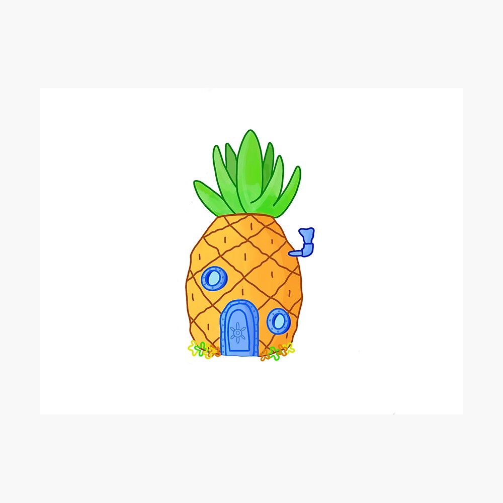 spongebob pineapple sticker Poster