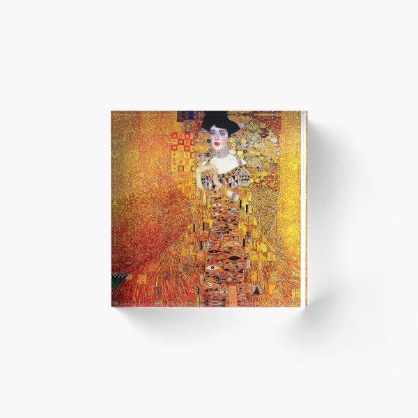 LADY IN GOLD : Gustav Klimt 1912 High Definition Painting Print Acrylic Block