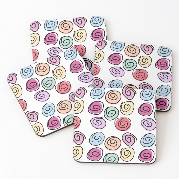 Item preview, Whimsical circle spring flower doodles  designed and sold by TheDoodleFairy.