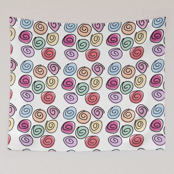 Item preview, Whimsical circle spring flower doodles  designed and sold by TheDoodleFairy.