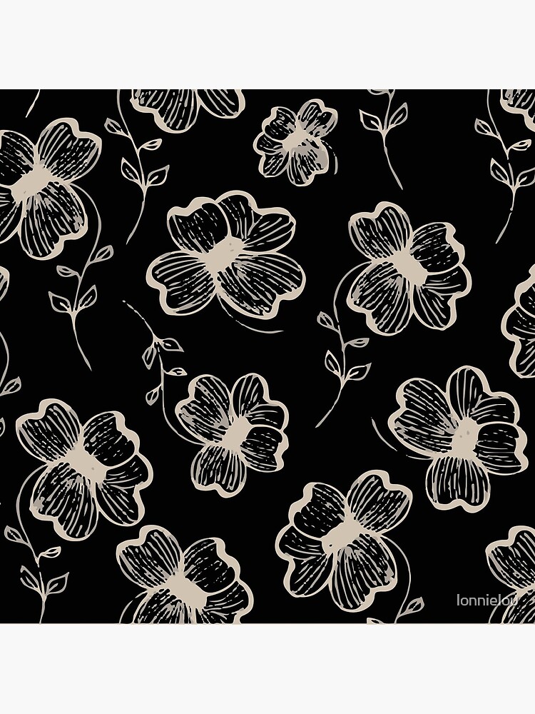 Pretty Pansy in Cream & Black by lonnielou