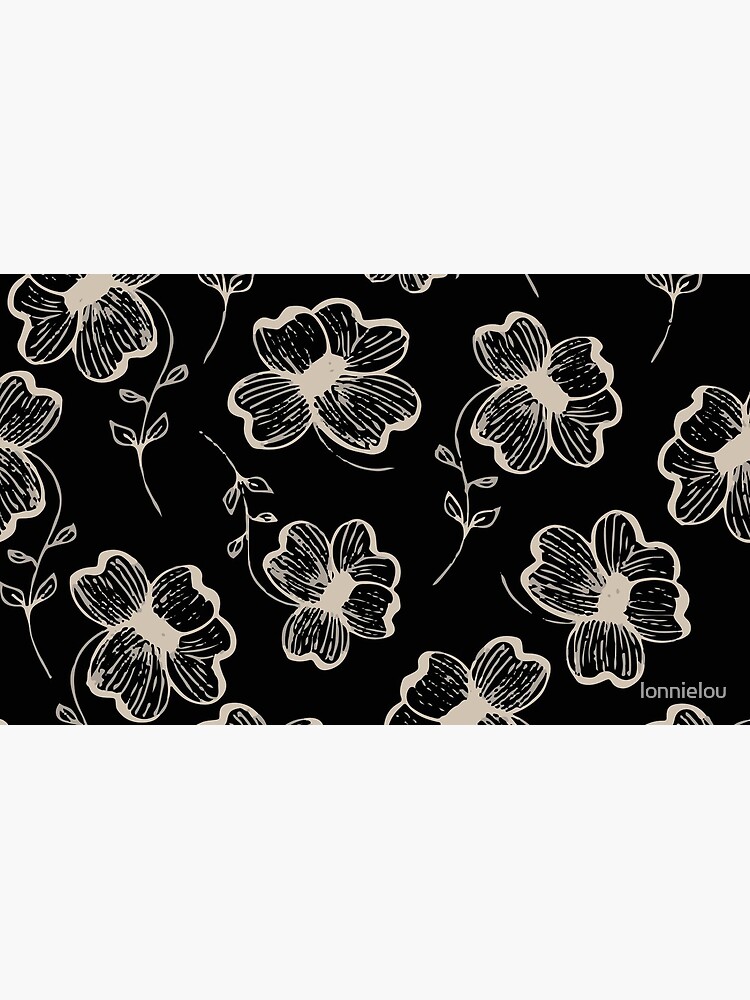 Pretty Pansy in Cream & Black by lonnielou