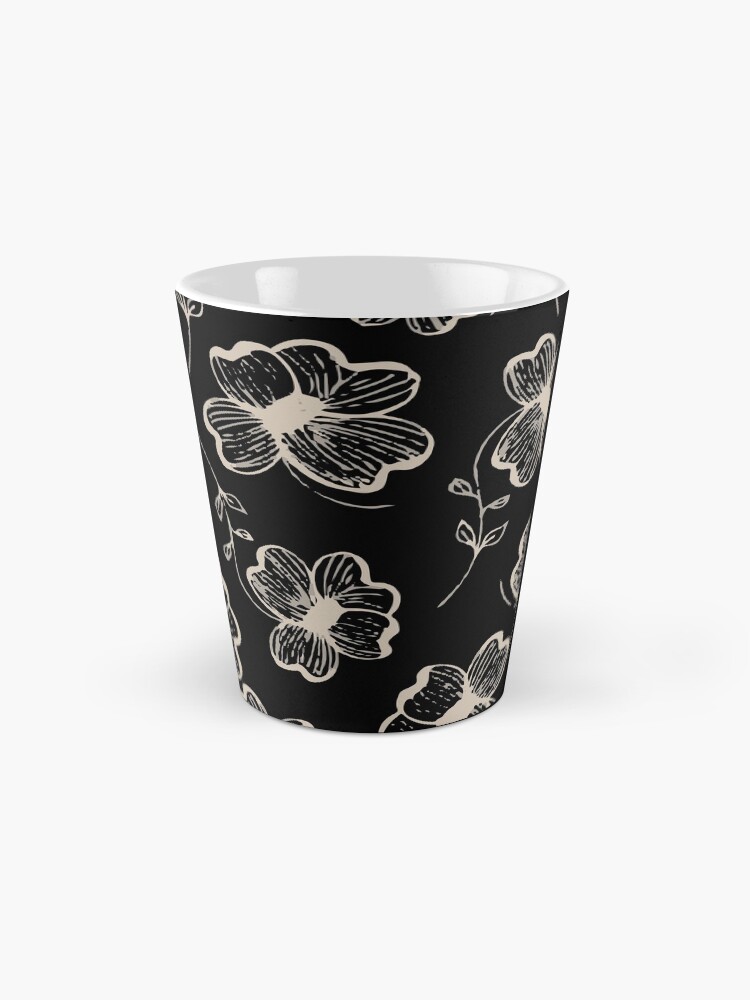 Alternate view of Pretty Pansy in Cream & Black Mug