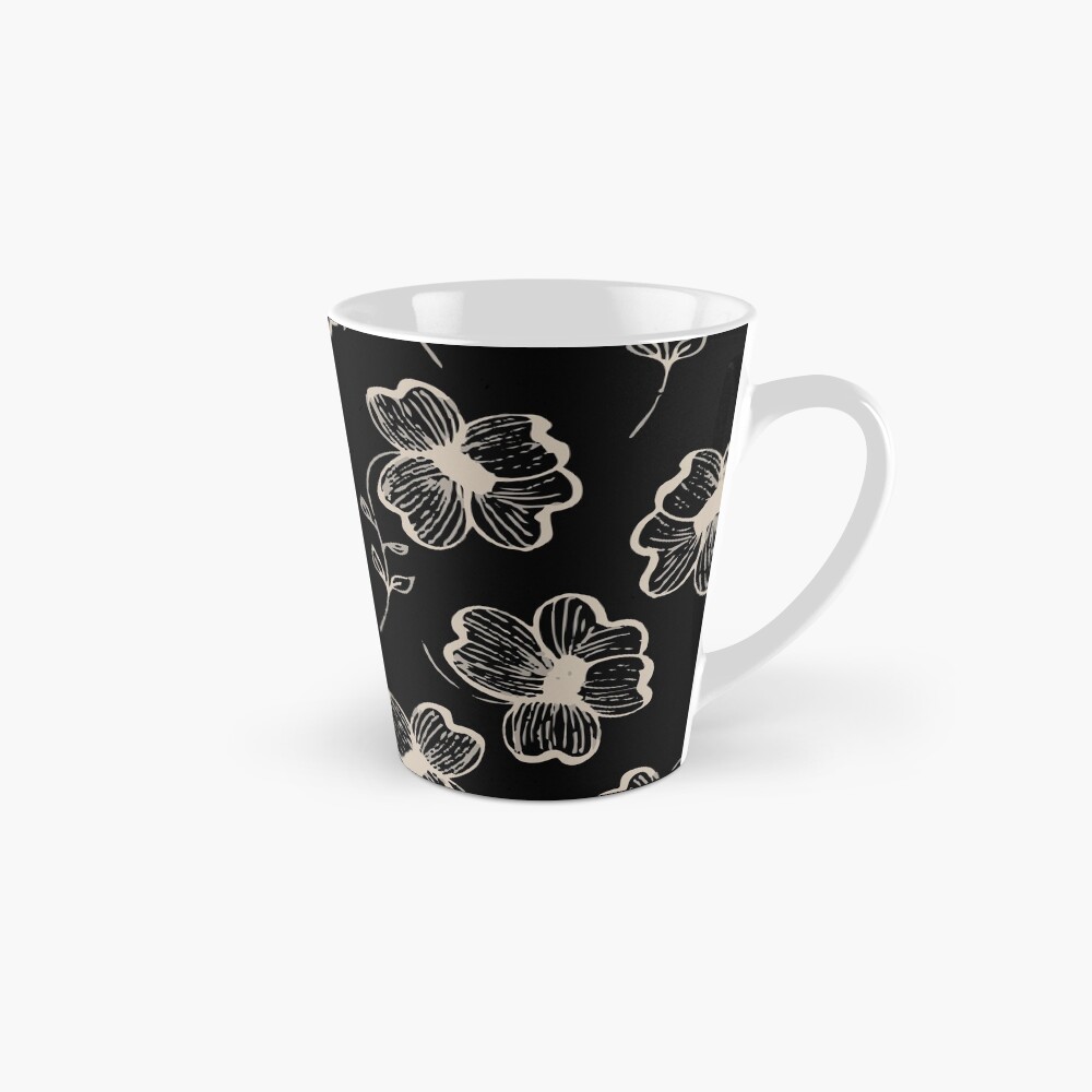 Pretty Pansy in Cream & Black Mug