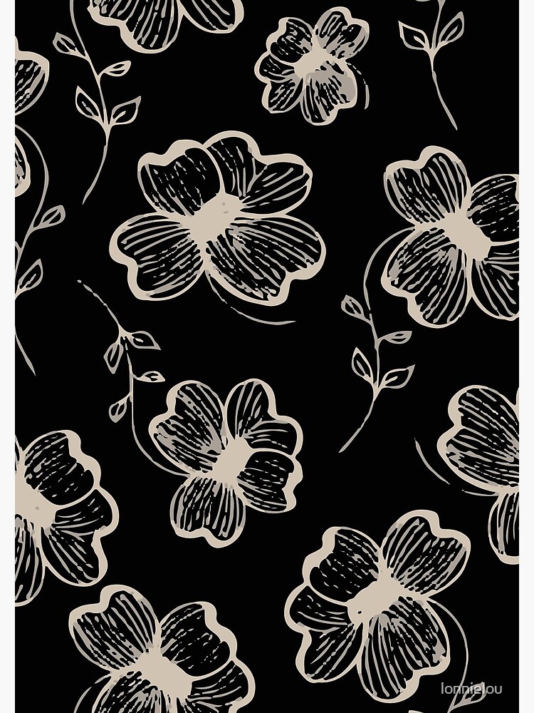 Pretty Pansy in Cream & Black by lonnielou