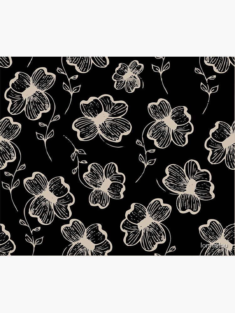 Pretty Pansy in Cream & Black by lonnielou