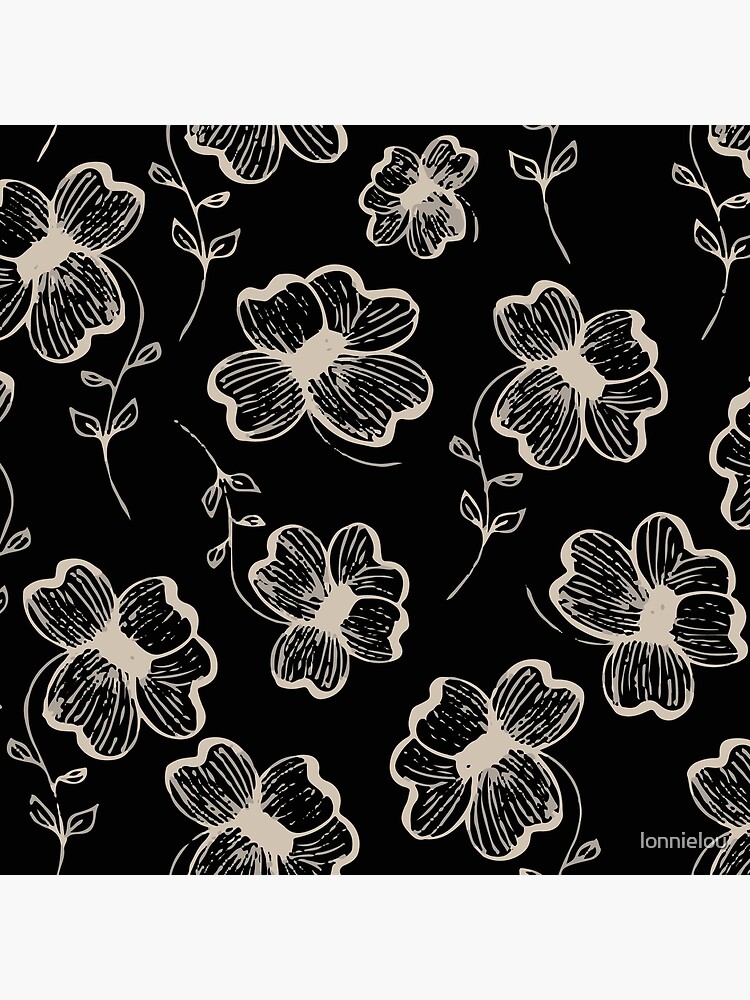 Pretty Pansy in Cream & Black by lonnielou