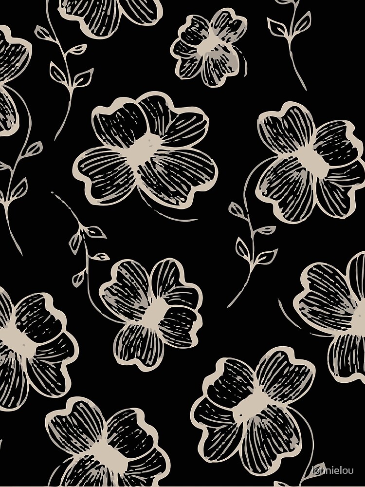 Pretty Pansy in Cream & Black by lonnielou