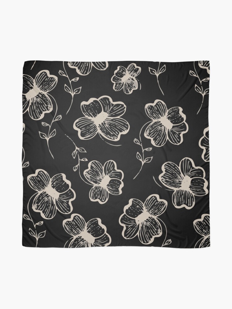 Alternate view of Pretty Pansy in Cream & Black Scarf