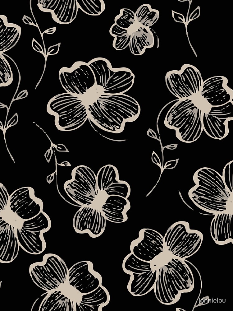 Pretty Pansy in Cream & Black by lonnielou