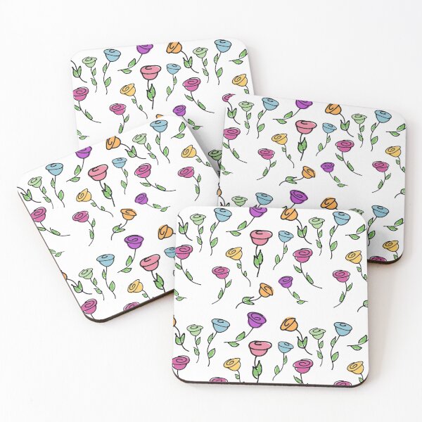Item preview, Colorful Whimsical roses spring flower doodles  designed and sold by TheDoodleFairy.