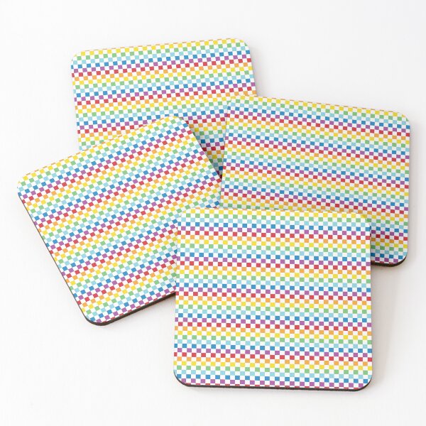 Item preview, 80s Retro Rainbow Checkered Pattern designed and sold by AugustDesign.
