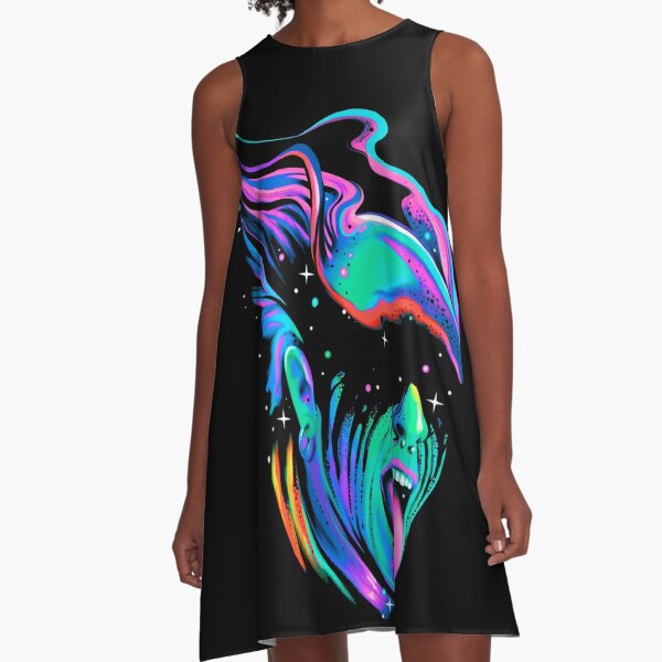 Electro Galaxy, Star, Music, universe, Flint cosmic A-Line Dress