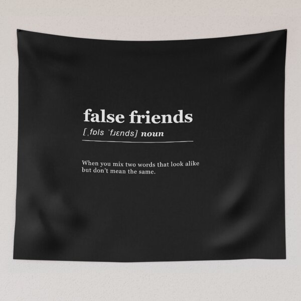 Item preview, False friend - interlinguistics designed and sold by AxzoGerman.