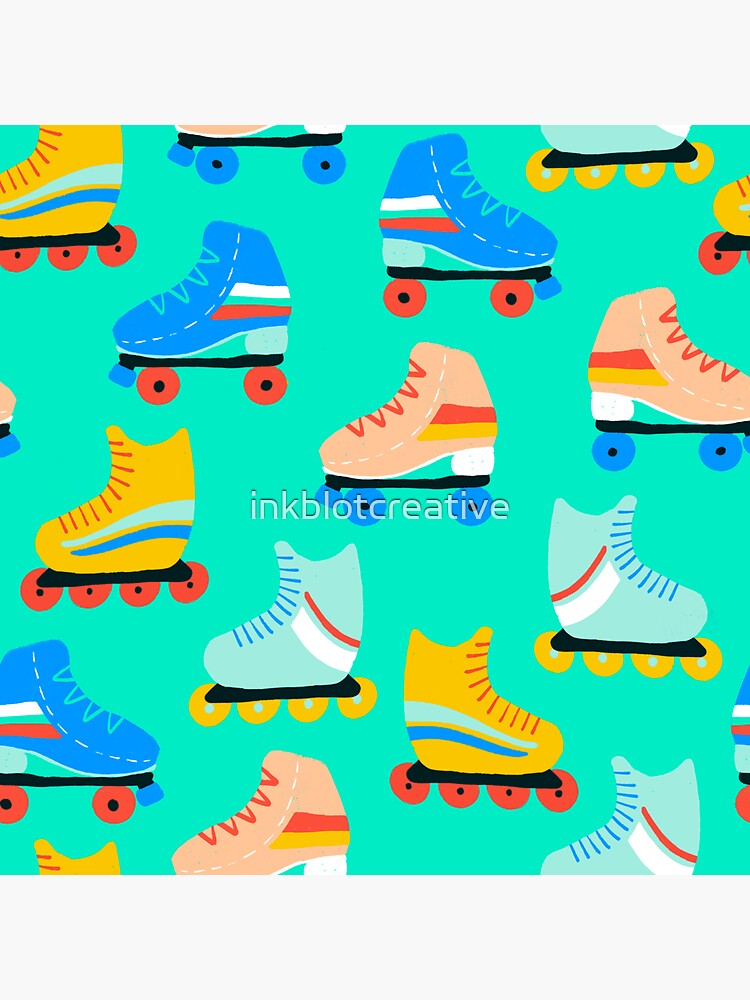 "Roller blades and roller skates" Sticker for Sale by inkblotcreative