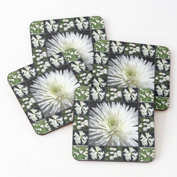 Item preview, White Flowers Collage featuring Dahlia designed and sold by BlueMoonRose.