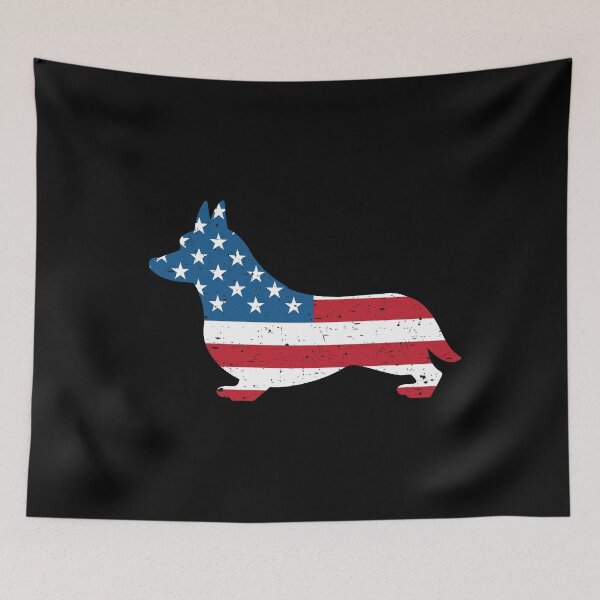 Item preview, Welsh Corgi - American Flag designed and sold by mivanjanko.