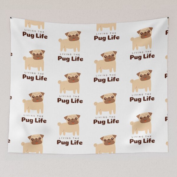 Item preview, Living the Pug Life designed and sold by TextyQuotes.