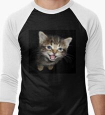Adorable Kitten Cat Men's Baseball ¾ T-Shirt