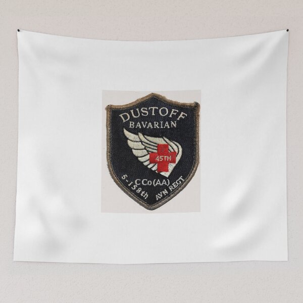 Item preview, US Army 45th C Co. 5-158th AVN REGT DUSTOFF Bavarian Patch Sticker designed and sold by MilitaryPlus.