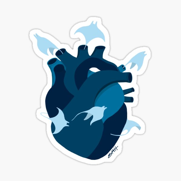 Stingray Heart Sticker