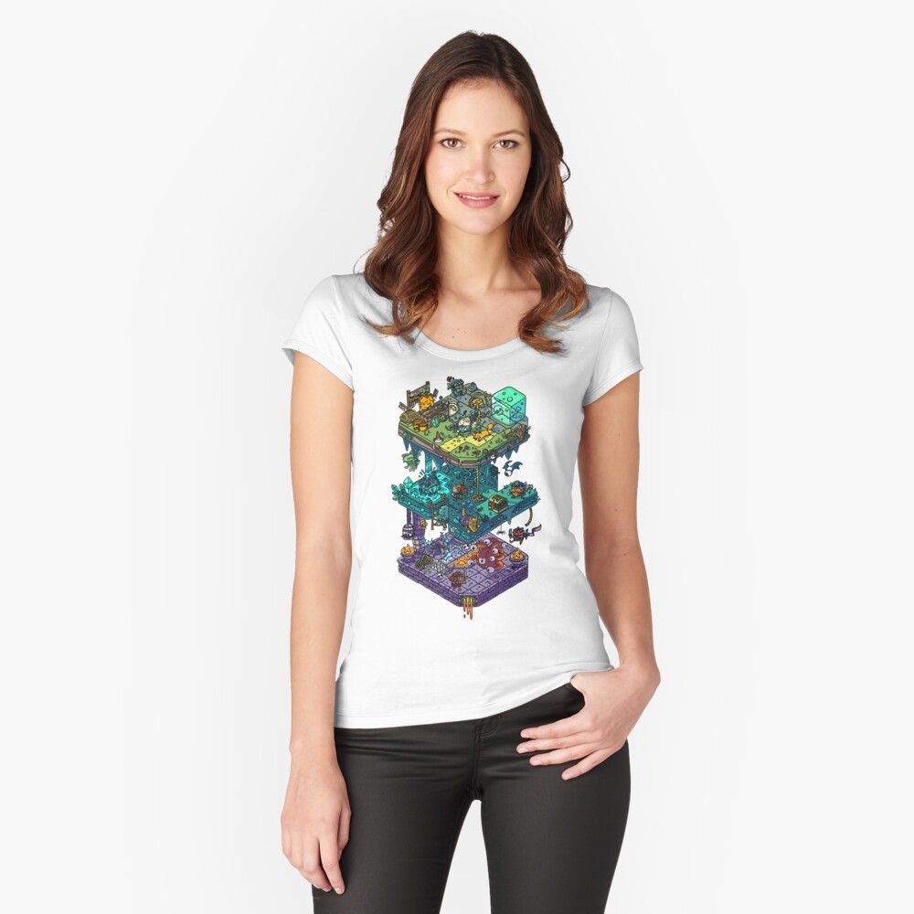Item preview, Fitted Scoop T-Shirt designed and sold by citysaurus.