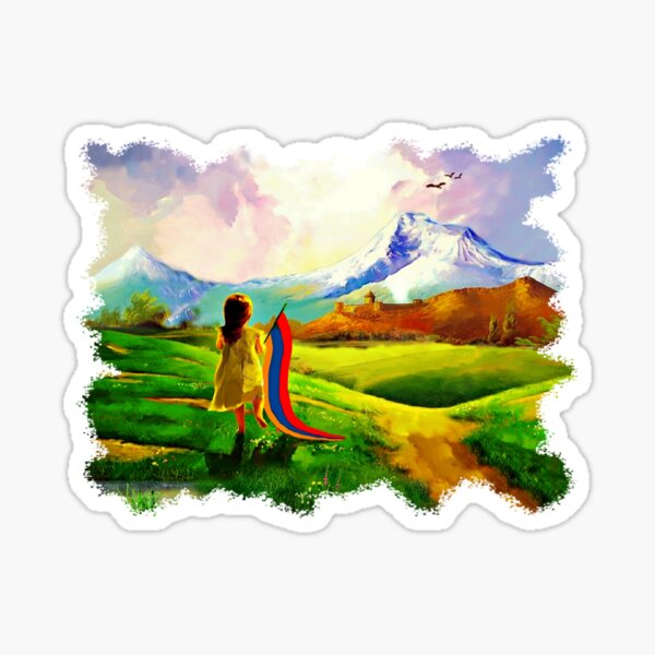 The Little Armenian Girl Փոքրիկ հայ աղջիկ Sticker